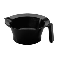 Zwarte kleurkom met handvat