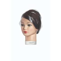 1 wegwerpbare permanentkapjes gemaakt van transparante folie.