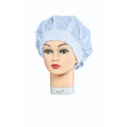 SIBEL Douchekapje Plastic met Kant Lichtblauw L