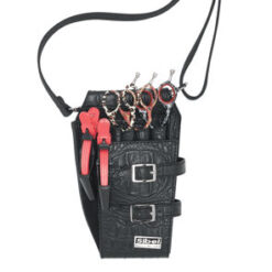 SIBEL Schaarhouder Boy 4 voor 4 scharen Mat Zwart Croco