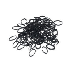 SIBEL Elastische Haarbandjes Zwart 20mm 500st