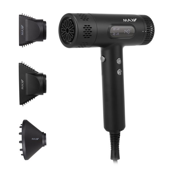 Max Pro Lumo Hairdryer Black - Afbeelding 2